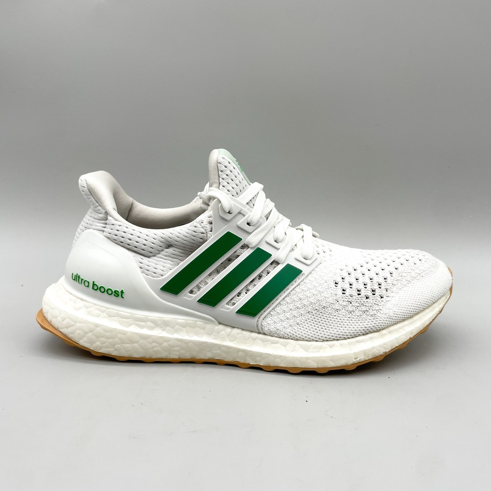Adidas Womens 8 Ultraboost 1.0 White Green Gum Sole Sneakers Preppy Retro Tennis
